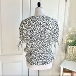 Topshop Leopard Spot Button Down Peplum Top Photo 11