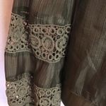 Anthropologie shimmery grey layered dressy top Photo 4