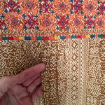 Savanna Jane Bright Long Sleeve Boho Top with Embroidery Design and Tassel Red Photo 2