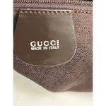 Gucci Vintage Brown Nylon Bamboo Handle Hobo Bag Patent Trim Shoulder Photo 1