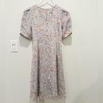 SNIDEL Floral Printed Button‎ Down Midi Dress Gray Size 4 Photo 2
