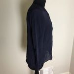 The Kooples  Navy Blue Silk Blouse Photo 3