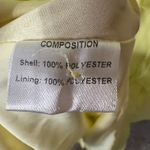 NEW Alieva Butter Yellow Tiered Midi Dress Off Shoulder Puff Sleeve Size Medium‎ Photo 8