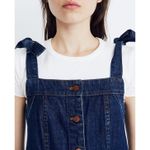 Madewell  Dark Denim Tie Strap Mini Dress Photo 2