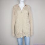 Inis Craft 100% merino wool fisherman‎ cardigan sweater, women's size S Brown Photo 16