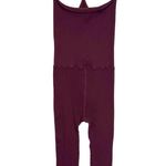 Free People Movement Happiness Runs Square Neck Onesie Jumpsuit in Oxblood M/L Photo 4