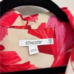 Chico's NWT Chico’s No Iron Cotton Stretch Feather Fiesta Button Down- Size 2.5 (14) Photo 2