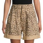 Free People NWT Printed Dogtown High Waist Shorts Cheetah Black Tan Size 29 NEW Photo 4
