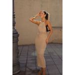 Significant Other Abby Knit Dress in Biscuit 4 Womens Bodycon Midi Cocktail Brown Photo 14