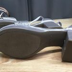 Juicy Couture Nelly Sandals Women's 6.5 Silver Rhinestone Block Heel Ankle Strap Photo 5