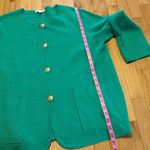 J.Crew Summer Green Cotton Merino Wool Giselle Sweater Blazer Sz L Photo 4