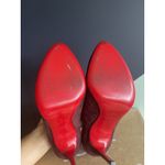 Christian Louboutin  Duegueclina 100 Veau Velours Booties, Plum, Size 37 Photo 6