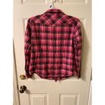 OP  Pink Plaid pearl button up shirt size XXL Photo 1