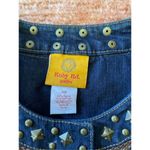 Darling Womens Ruby Rd Jean Jacket 6 Petite Blue Dark Denim Braided Edge Grommet Photo 1