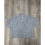 BeachLunchLounge  Olive Stripe‎ Tie Waist Top NWT Size M Photo 2