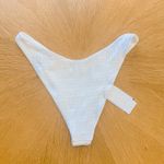 L Space Bikini Bottom Women XL White Pointelle Rib Cabana Minimalist Coastal NWT Photo 4