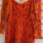 For Love & Lemons NEW FOR‎ LOVE AND LEMONS Peony Mini Scrunched Frill Quarter Sleeve Stretch Dress Photo 5