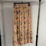 Christian Siriano Floral Skirt with Belt Size M Tan Size M Photo 4