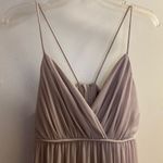 David's Bridal David’s Bridal Womens Maxi Bridesmaid Tank Dress Taupe Lavender Size 8 Bust 34” Photo 1