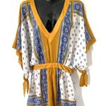 Free People  Yellow Mustard Santa Cruz Kimono Mini Dress Photo 5