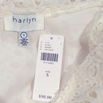 ANTHROPOLOGIE HARLYN EYELET CROCHET COLD SHOULDER SHORT SLEEVE IVORY CREAM TOP S White Photo 9