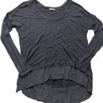 Club Monaco Top Womens X Small Blue Black Blouse Silk Hem Blouse Photo 0