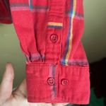Diane Von Furstenberg  Vintage Red Plaid Button Front‎ Woman's Blouse Flannel 14 Photo 9