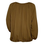 Chico's ‎ Shirt Womens Medium Brown Blouse Neutral Minimalist Office Casual Photo 3