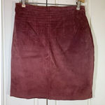 Amanda Smith Vtg Brown Suede Leather Knee Length Skirt  14 Lined Moto‎ Classic Photo 0
