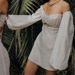 Rumer Camille Mini‎ Dress Size L White Size L Photo 0