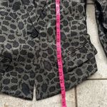 SMYTHE Film Fest Sharp Shoulder Blazer Metallic Leopard Gray Size 2 Photo 11
