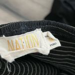 Nation Ltd  Smocked Stripe Blondie Cotton Poplin Halter Romper | Black | Medium Photo 6