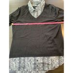 Adrianna Papell ‎ Layered Sweater Shirt Tunic Top Women XL Office Church Career Photo 6