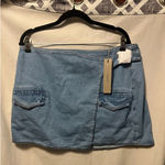 Hudson Jeans NWT  Wrap Mini Skirt Mountain Denim Size 34 Photo 0