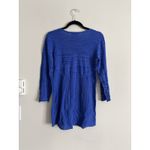 Habitat Womens Small Tunic Top 3/4 Sleeve Stretchy Blue Coastal Casual Boho Photo 4