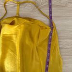 Reformation  Large Torin Silk Dress Turmeric Midi Slip Halter Cowl Neck Holiday Photo 10