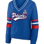 New England Women Patriots WEAR by Erin Andrews Throwback V Photo 0