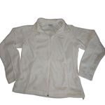 Columbia Jacket Coat White Full Zip Fleece Size Large Pocket Soft Warm Outerwear Photo 9