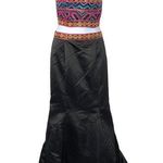 Madison James  Colorful Embroidered 2 Piece Gown Size 12 Photo 0