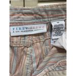 Liz Claiborne First Issue  Striped Cotton Crop Pants‎ Capri Size 12 Zip Pockets Photo 2