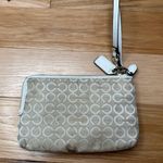 Coach : Tan Graphic Wristlet Photo 1