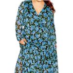 City Chic Blue Bunch Floral Long Sleeve Maxi Dress Size 22 New w/ Tag MSRP $139 Photo 3