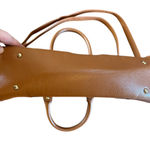 Jose Hess Brown Monogram Satchel Bag – Faux Leather Shoulder Tote 14” Photo 4