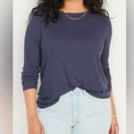 Old Navy LUXE dark purple ribbed crewneck long sleeve boxy pullover NEW size XL Photo 0