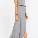 Show Me Your Mumu NWT  Kendall Maxi Dress in Soft Charcoal Crisp Photo 6