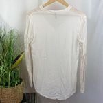 XCVI  Ivory Cream Embroidered Long Sleeve Boho Peasant V Neck Blouse Top M Photo 1