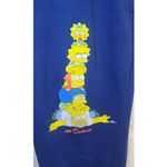 The Simpsons Jogger Sweatpants Women's M Pockets Drawstring Graphic Blue White Size M Photo 3