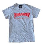 Thrasher Skateboarding Magazine Grey and red short sleeve t-Shirt size small Photo 0