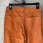 Free People pants orange rust corduroy raw distressed hem pockets boho 26 Photo 7