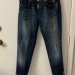 Baby Phat  Distressed 5 Pocket Ankle Snap Denim Jean 11(Juniors) Y2K Retro Bling Photo 0